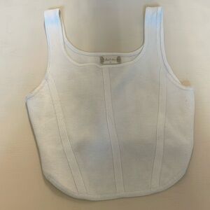 Altard State white corset top. White crop top